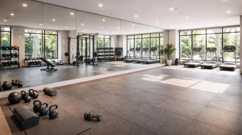 découvrez comment décorer une salle de sport avec des miroirs panoramiques et des sols amortissants pour allier esthétisme, confort et fonctionnalité.